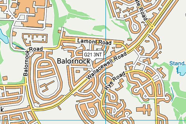 G21 3NT map - OS VectorMap District (Ordnance Survey)