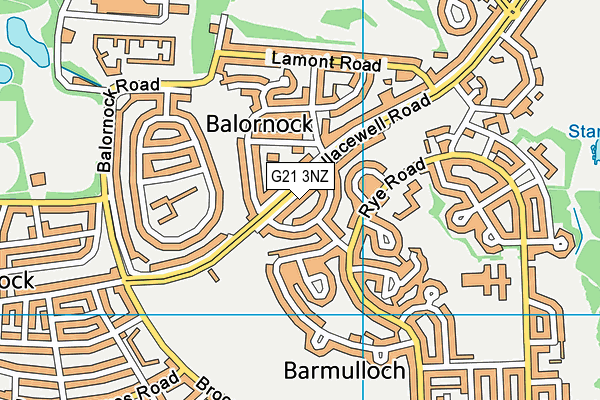 G21 3NZ map - OS VectorMap District (Ordnance Survey)