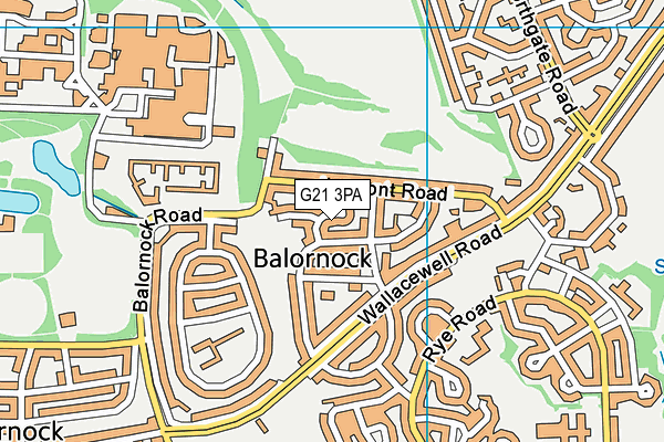 G21 3PA map - OS VectorMap District (Ordnance Survey)