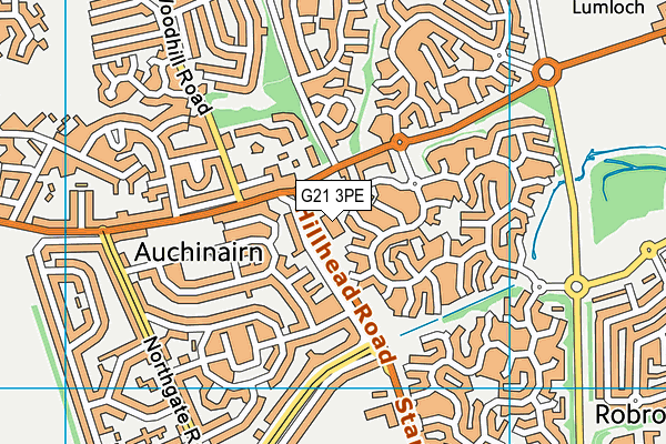 G21 3PE map - OS VectorMap District (Ordnance Survey)