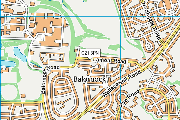 G21 3PN map - OS VectorMap District (Ordnance Survey)