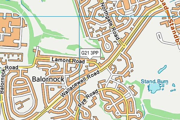 G21 3PP map - OS VectorMap District (Ordnance Survey)