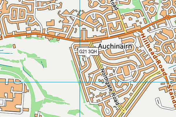 G21 3QH map - OS VectorMap District (Ordnance Survey)