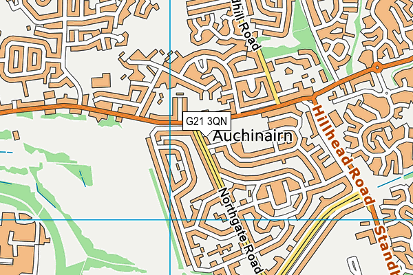 G21 3QN map - OS VectorMap District (Ordnance Survey)