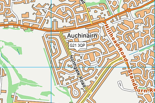 G21 3QP map - OS VectorMap District (Ordnance Survey)