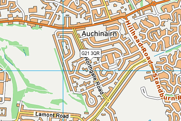 G21 3QR map - OS VectorMap District (Ordnance Survey)