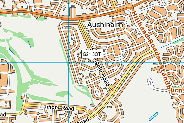 G21 3QT map - OS VectorMap District (Ordnance Survey)