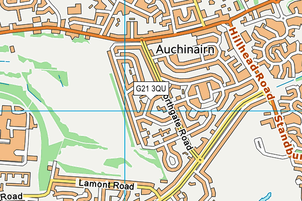 G21 3QU map - OS VectorMap District (Ordnance Survey)