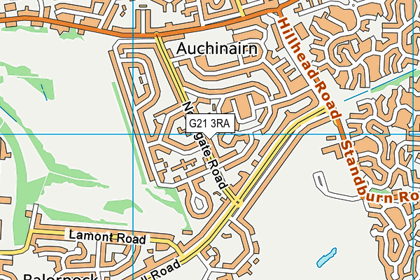 G21 3RA map - OS VectorMap District (Ordnance Survey)