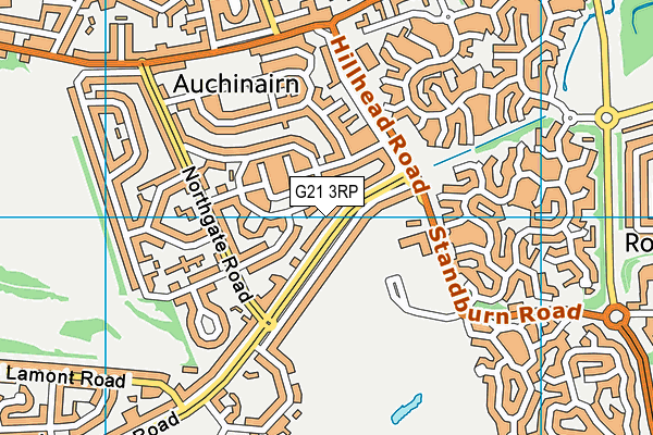 G21 3RP map - OS VectorMap District (Ordnance Survey)