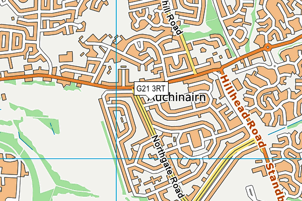 G21 3RT map - OS VectorMap District (Ordnance Survey)