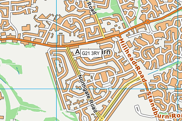G21 3RY map - OS VectorMap District (Ordnance Survey)