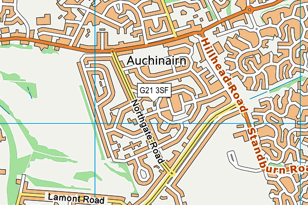 G21 3SF map - OS VectorMap District (Ordnance Survey)