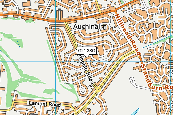 G21 3SG map - OS VectorMap District (Ordnance Survey)