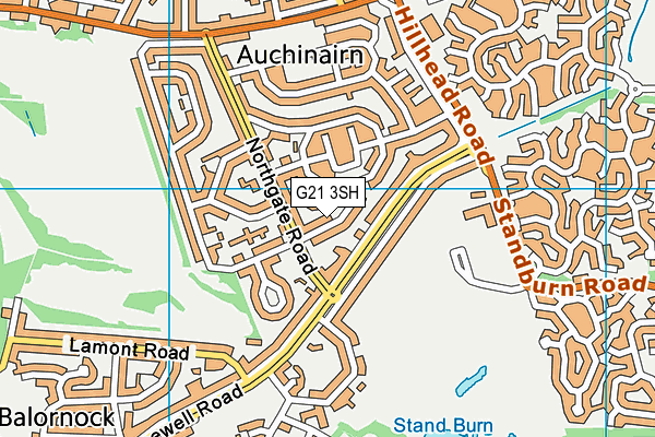G21 3SH map - OS VectorMap District (Ordnance Survey)