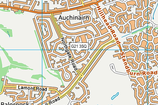 G21 3SQ map - OS VectorMap District (Ordnance Survey)