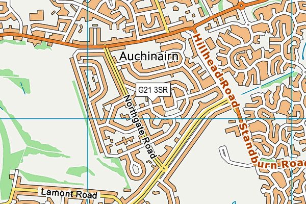 G21 3SR map - OS VectorMap District (Ordnance Survey)