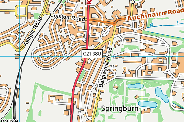 G21 3SU map - OS VectorMap District (Ordnance Survey)