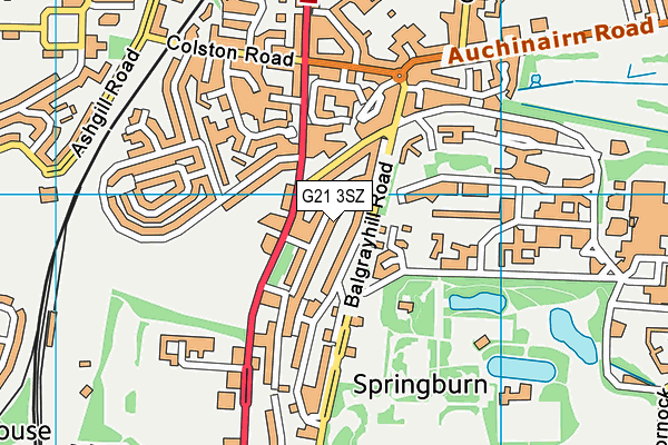 G21 3SZ map - OS VectorMap District (Ordnance Survey)