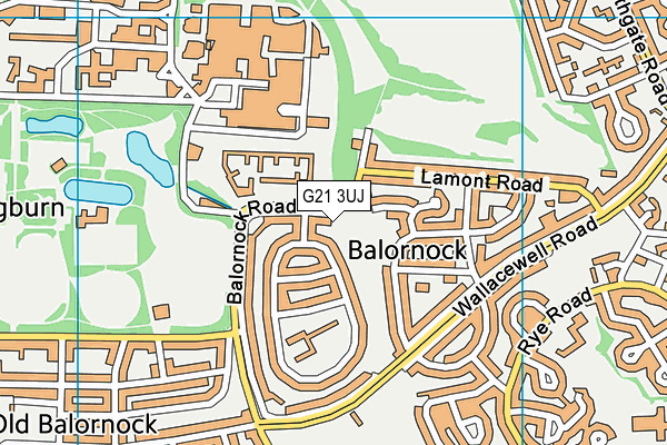 G21 3UJ map - OS VectorMap District (Ordnance Survey)