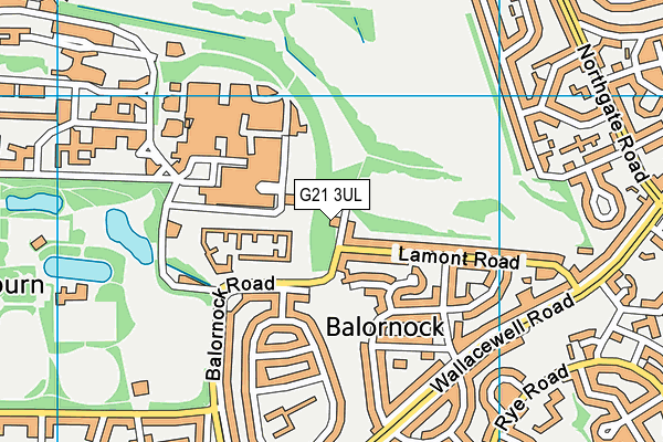 G21 3UL map - OS VectorMap District (Ordnance Survey)