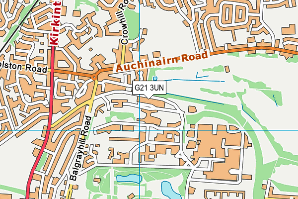 G21 3UN map - OS VectorMap District (Ordnance Survey)