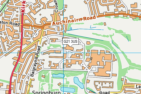 G21 3US map - OS VectorMap District (Ordnance Survey)