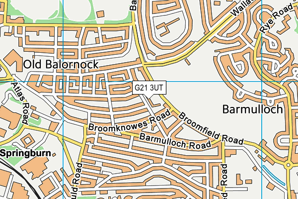 G21 3UT map - OS VectorMap District (Ordnance Survey)