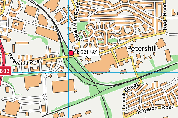 G21 4AY map - OS VectorMap District (Ordnance Survey)