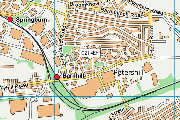 G21 4EH map - OS VectorMap District (Ordnance Survey)