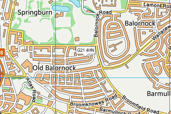 G21 4HN map - OS VectorMap District (Ordnance Survey)