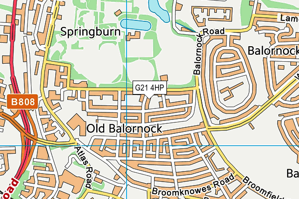 G21 4HP map - OS VectorMap District (Ordnance Survey)
