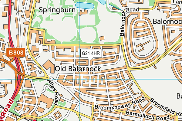 G21 4HR map - OS VectorMap District (Ordnance Survey)