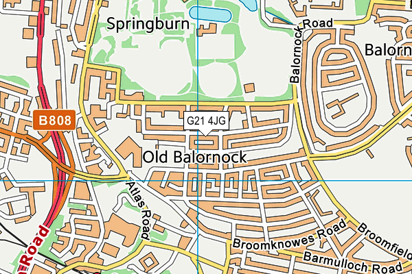G21 4JG map - OS VectorMap District (Ordnance Survey)