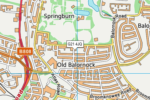 G21 4JQ map - OS VectorMap District (Ordnance Survey)