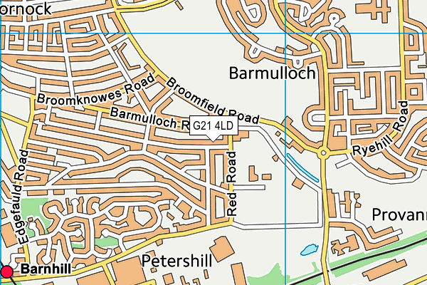 G21 4LD map - OS VectorMap District (Ordnance Survey)
