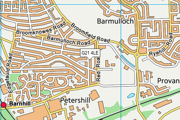G21 4LE map - OS VectorMap District (Ordnance Survey)