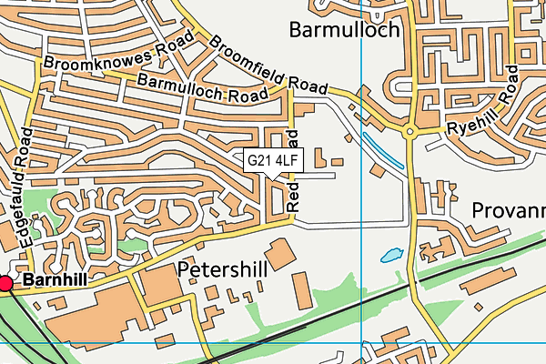 G21 4LF map - OS VectorMap District (Ordnance Survey)