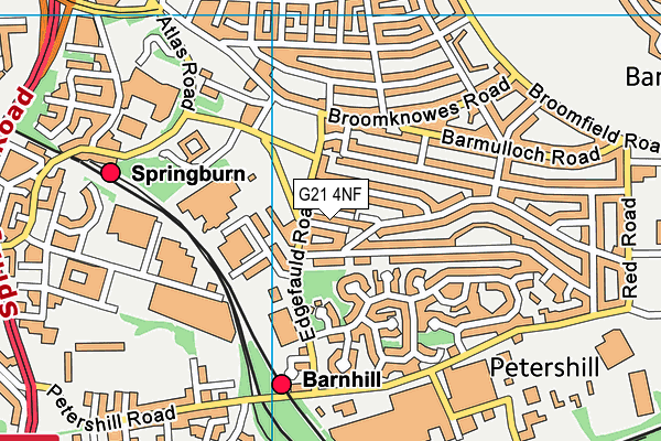 G21 4NF map - OS VectorMap District (Ordnance Survey)