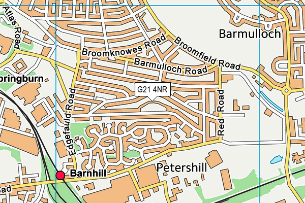 G21 4NR map - OS VectorMap District (Ordnance Survey)