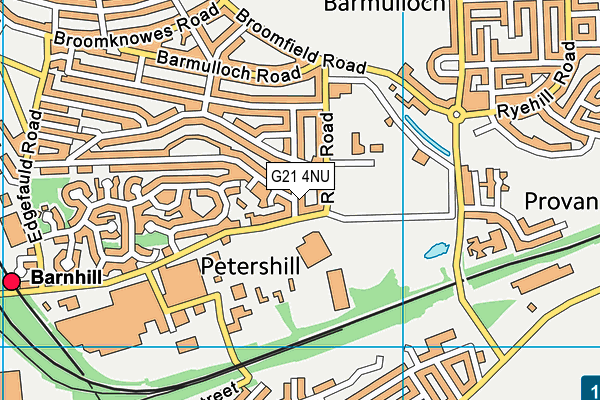 G21 4NU map - OS VectorMap District (Ordnance Survey)