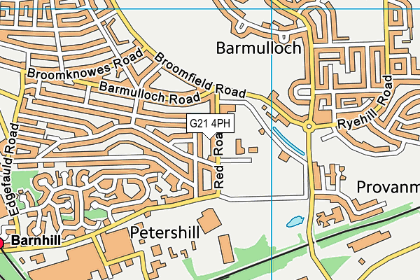 G21 4PH map - OS VectorMap District (Ordnance Survey)