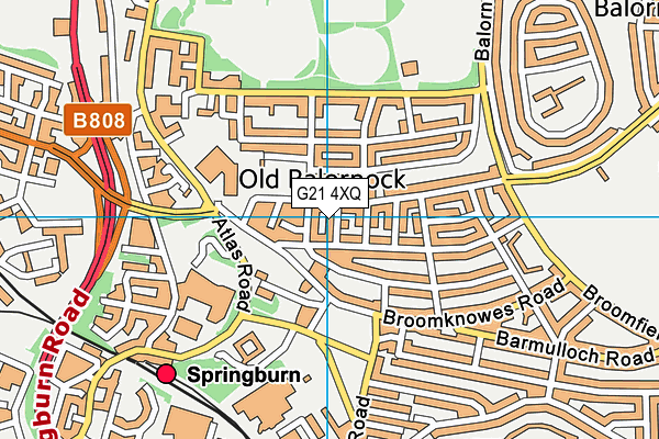 G21 4XQ map - OS VectorMap District (Ordnance Survey)