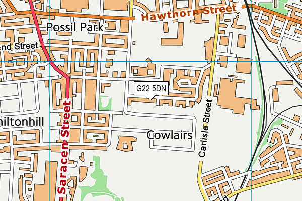 G22 5DN map - OS VectorMap District (Ordnance Survey)