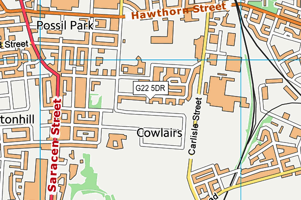 G22 5DR map - OS VectorMap District (Ordnance Survey)