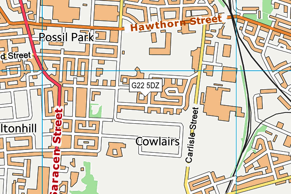 G22 5DZ map - OS VectorMap District (Ordnance Survey)