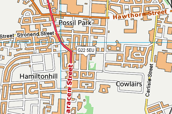 G22 5EU map - OS VectorMap District (Ordnance Survey)