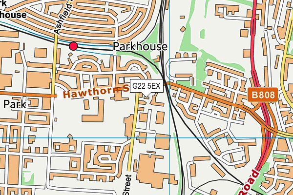 G22 5EX map - OS VectorMap District (Ordnance Survey)