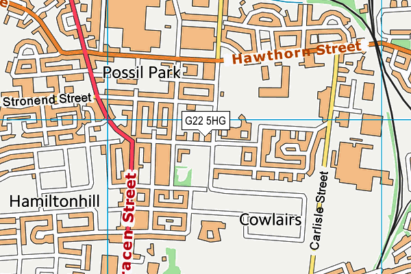 G22 5HG map - OS VectorMap District (Ordnance Survey)