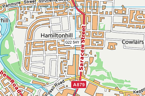 G22 5HY map - OS VectorMap District (Ordnance Survey)